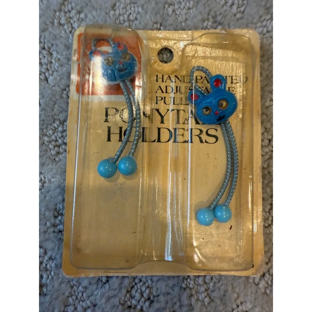 Vintage‎ Goody Hand Painted Adjustable pull tight pony tail holders
